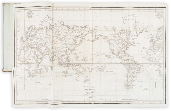 48-Pacific Ocean and Atlases Map By Jean Francois Galaup de La Perouse