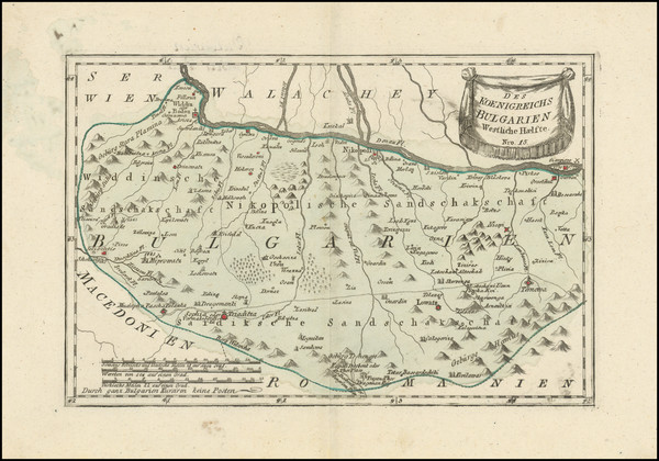 29-Bulgaria Map By Franz Johann Joseph von Reilly