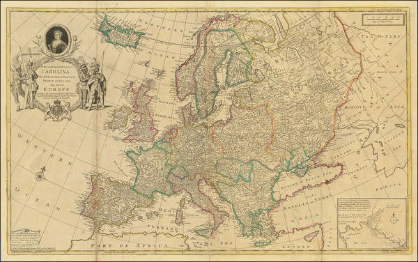 97-Europe Map By Herman Moll