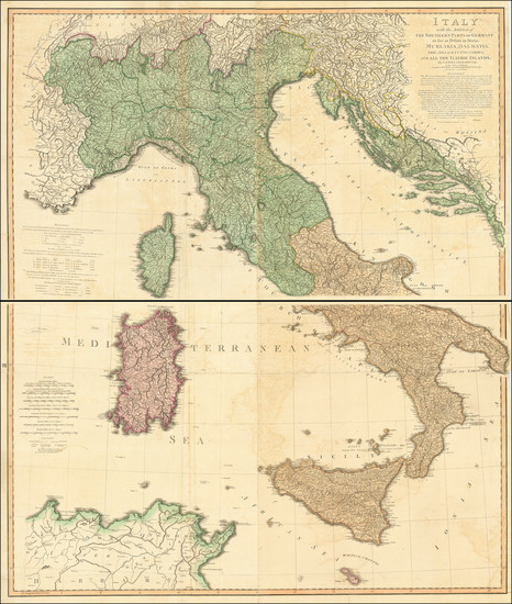 76-Italy Map By William Faden