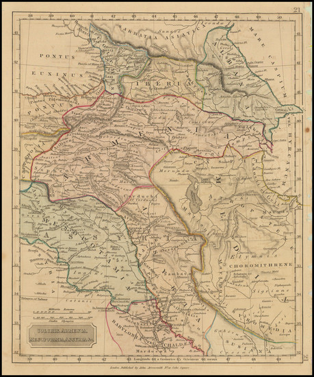9-Central Asia & Caucasus, Persia & Iraq and Turkey & Asia Minor Map By John Arrowsmi