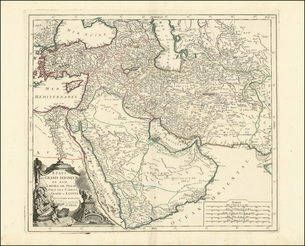 42-Middle East, Holy Land and Turkey & Asia Minor Map By Paolo Santini / Giovanni Antonio Remo