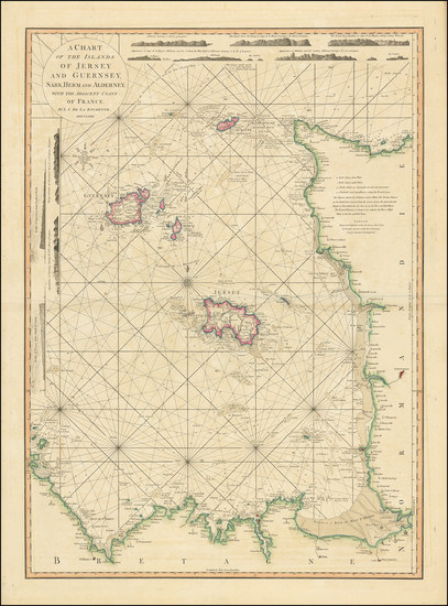 76-British Isles, England and France Map By William Faden