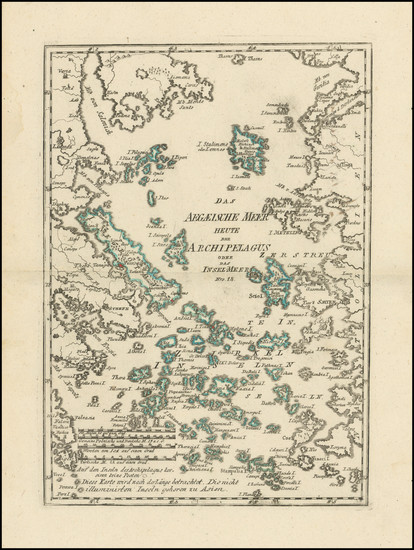 77-Greece Map By Franz Johann Joseph von Reilly