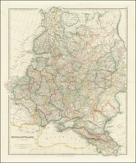 46-Poland and Russia Map By John Arrowsmith