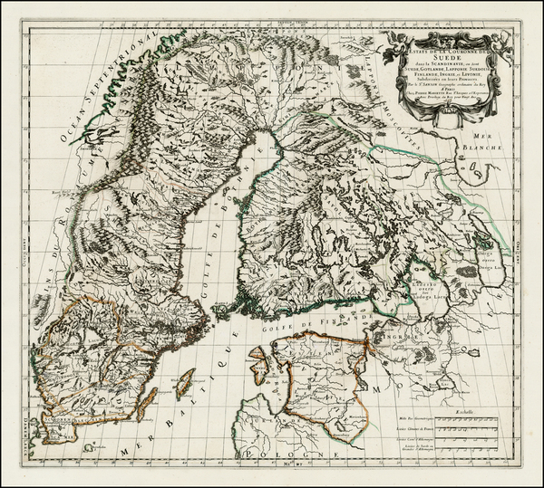 79-Baltic Countries and Scandinavia Map By Nicolas Sanson