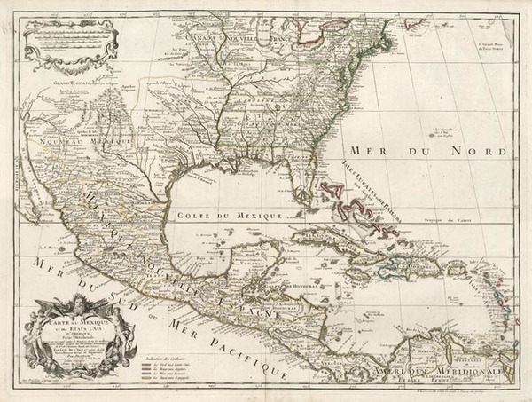 60-South, Southeast, Texas, Southwest, Rocky Mountains and Caribbean Map By Jean André Deza
