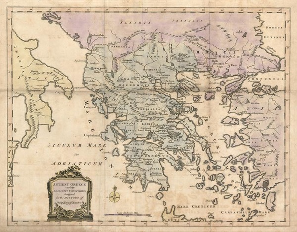 79-Europe, Turkey, Asia, Turkey & Asia Minor, Balearic Islands and Greece Map By Emanuel Bowen