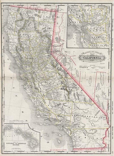 81-California Map By George F. Cram