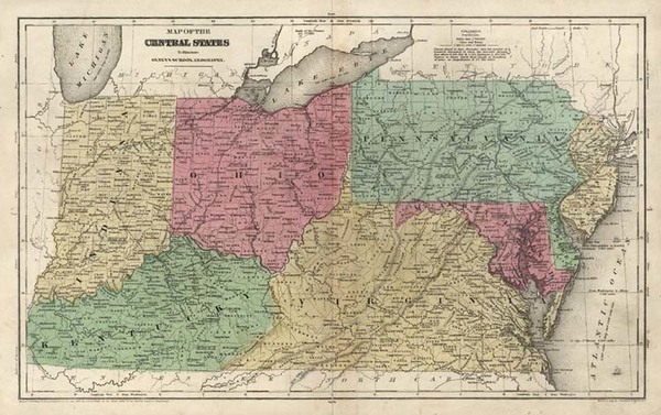 100-Mid-Atlantic, Southeast and Midwest Map By D.F. Robinson