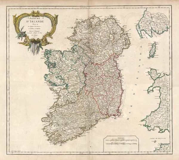 66-Scotland Map By Gilles Robert de Vaugondy