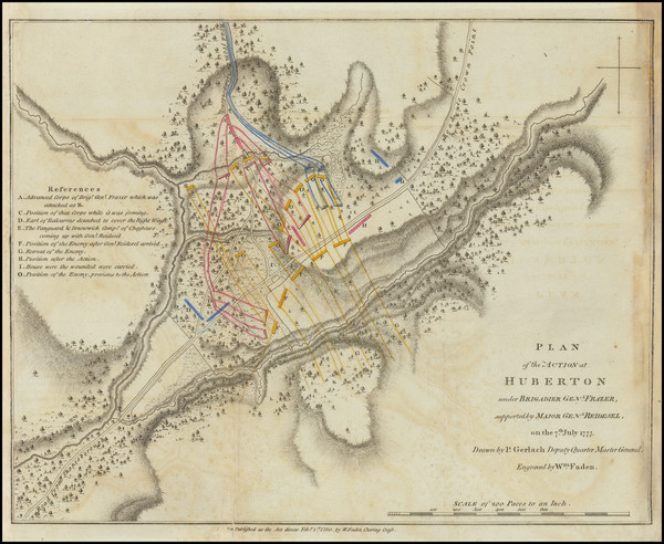 74-New England, Vermont and American Revolution Map By William Faden