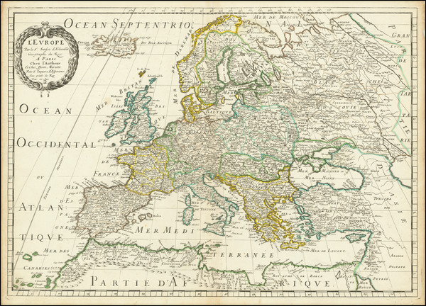 7-Europe Map By Nicolas Sanson / Pierre Mariette