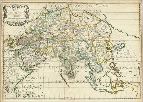 8-Alaska and Asia Map By Pierre Mariette / Nicolas Sanson