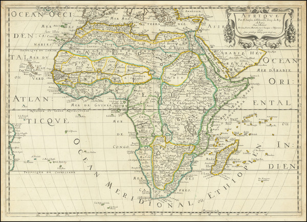 99-Africa Map By Nicolas Sanson