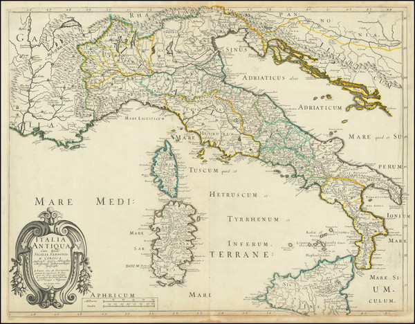 17-Italy Map By Melchior Tavernier
