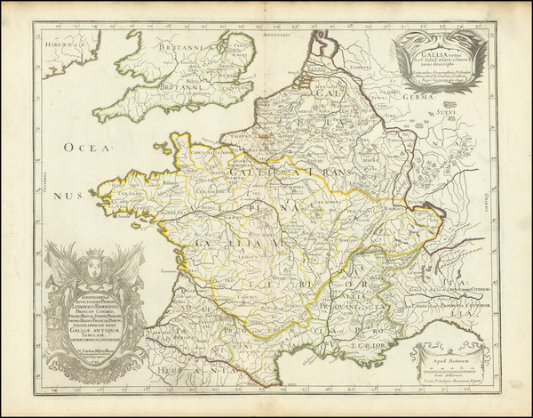 12-France Map By Nicolas Sanson