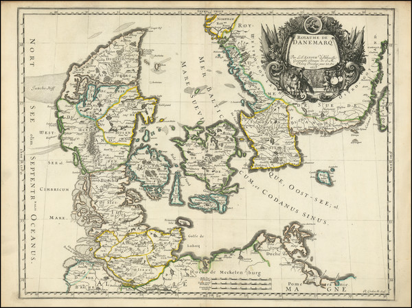 54-Scandinavia and Denmark Map By Nicolas Sanson