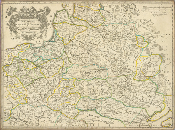 71-Poland, Ukraine and Baltic Countries Map By Nicolas Sanson