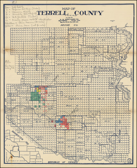 88-Texas Map By R. M. Metcalf Co