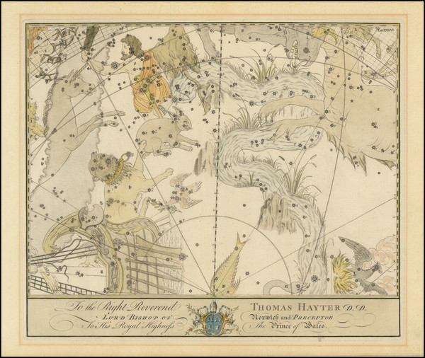 55-Celestial Maps Map By John Bevis