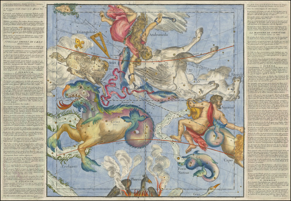 32-Celestial Maps Map By Ignace Gaston Pardies