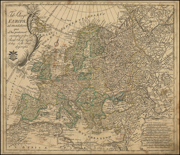 69-Europe Map By Leonard Von Euler