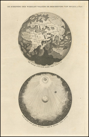 46-World, Eastern Hemisphere and Holy Land Map By Augustin Calmet