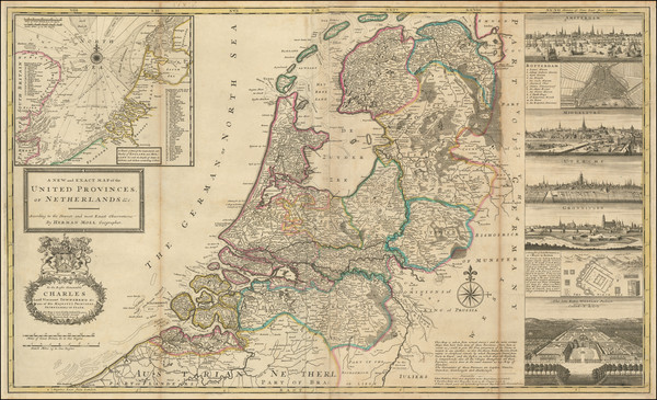 9-Netherlands and Luxembourg Map By Herman Moll