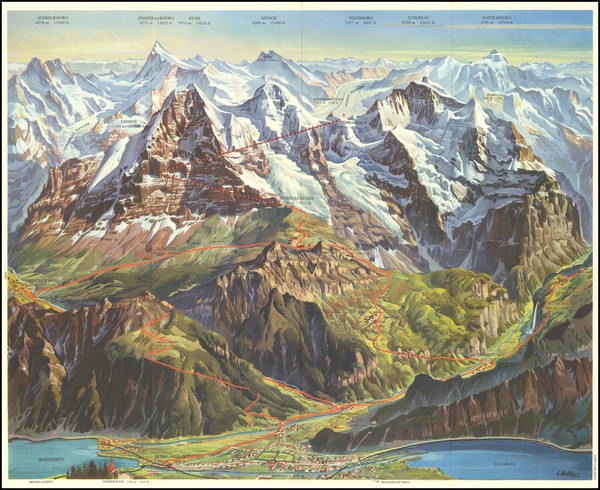 19-Switzerland Map By L. Koller