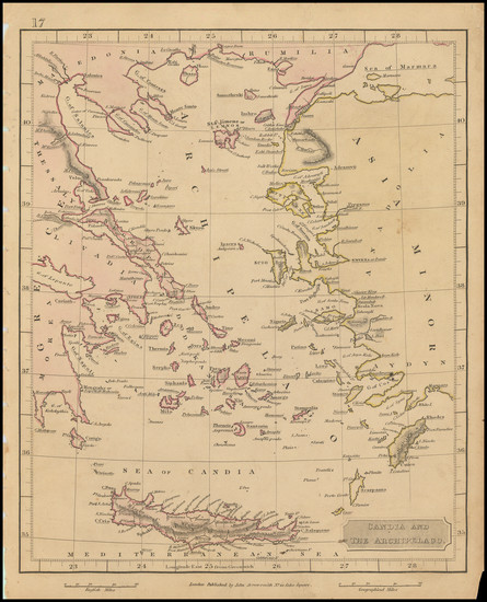 98-Greece Map By John Arrowsmith