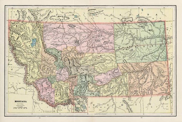 27-Plains and Rocky Mountains Map By George F. Cram