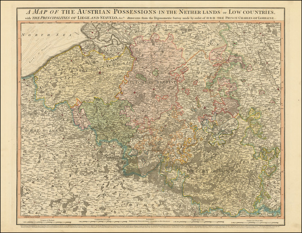 26-Belgium and Luxembourg Map By William Faden