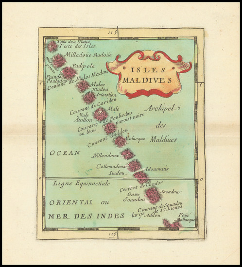 56-Indian Ocean Map By Pierre Du Val / Nicolas Langlois