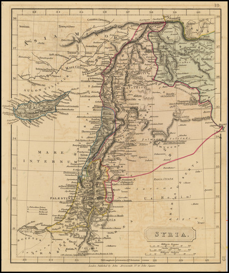 45-Middle East and Holy Land Map By John Arrowsmith