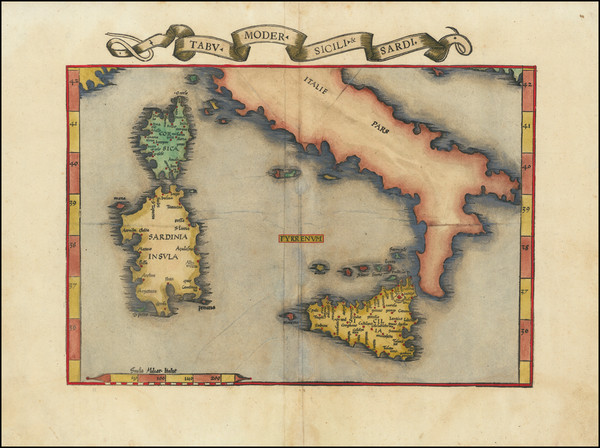 41-Italy, Sardinia and Sicily Map By Lorenz Fries