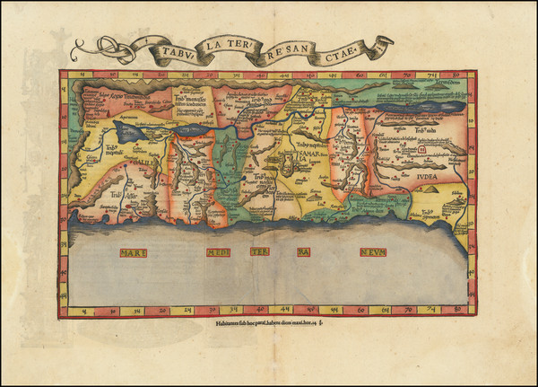 63-Holy Land Map By Lorenz Fries