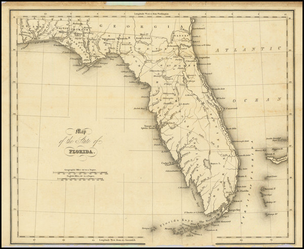 96-Florida Map By Hinton, Simpkin & Marshall