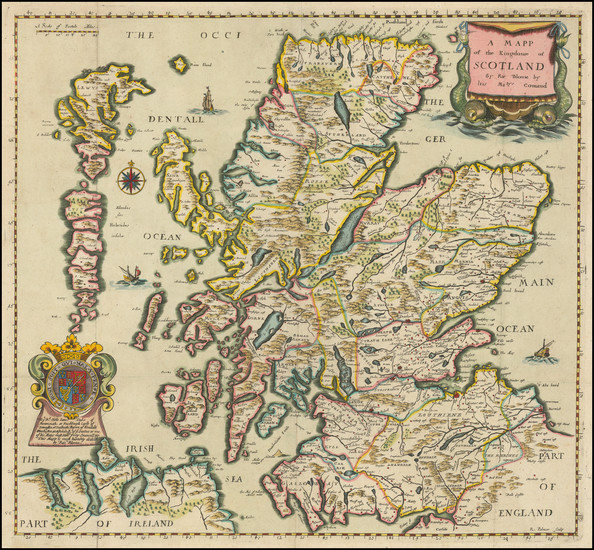 76-Scotland Map By Richard Blome