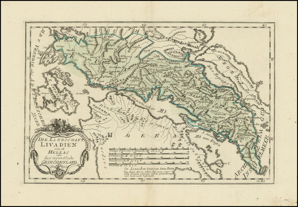 40-Greece Map By Franz Johann Joseph von Reilly