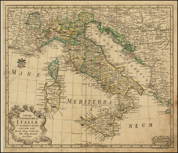 35-Italy Map By Leonard Von Euler