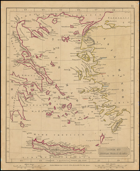 1-Greece Map By John Arrowsmith