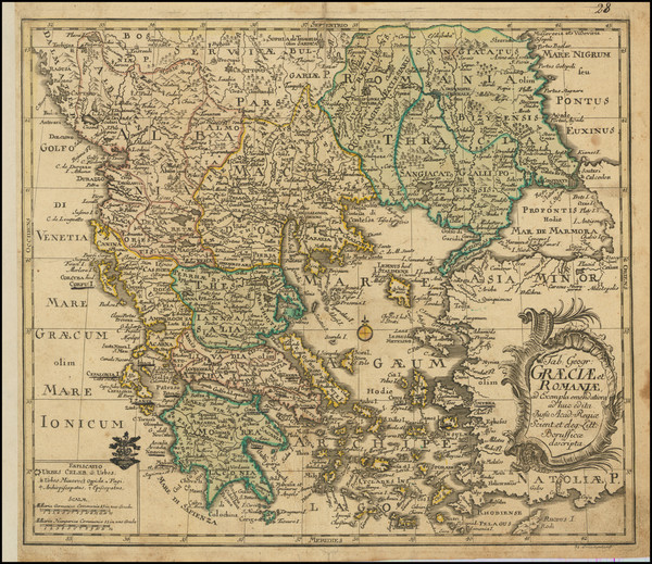 32-Romania, Balkans and Greece Map By Leonhard Euler