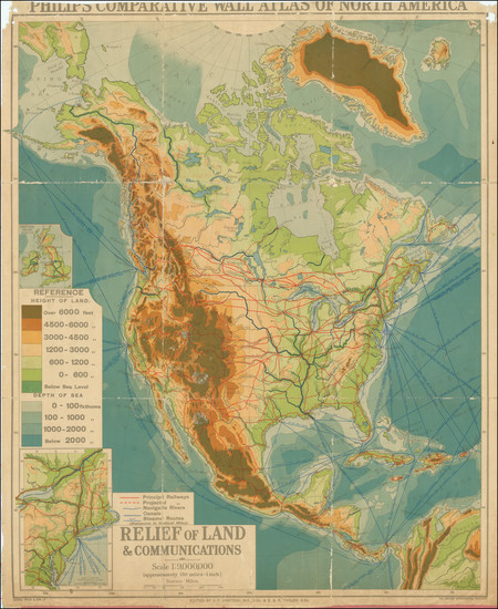 57-North America Map By George Philip & Son