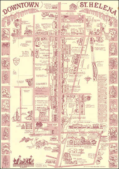 48-Pictorial Maps and Other California Cities Map By Mark  Mattioli