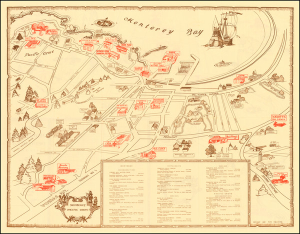 12-Pictorial Maps and Other California Cities Map By Pinto Publications