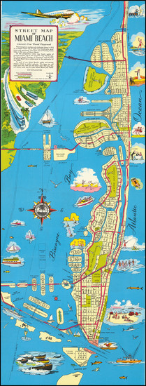 16-Florida and Pictorial Maps Map By Miami Beach Chamber of Commerce