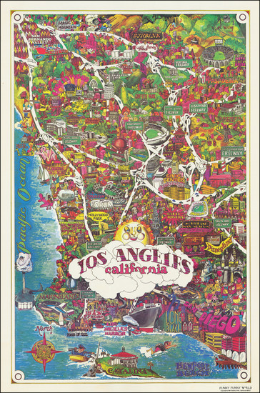 69-Pictorial Maps and Los Angeles Map By Funny Funny World