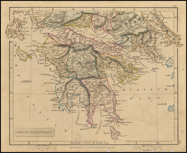 8-Greece Map By John Arrowsmith