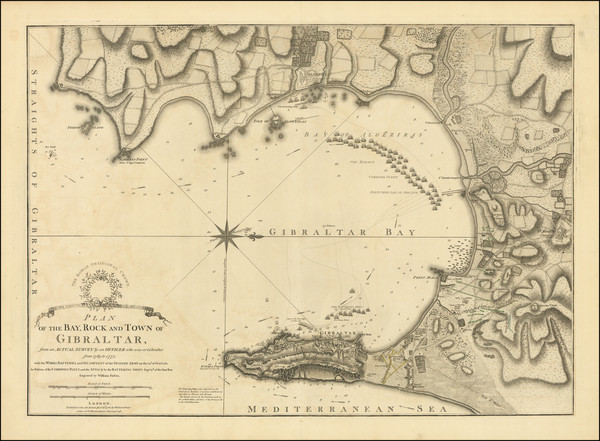 46-Gibraltar Map By William Faden